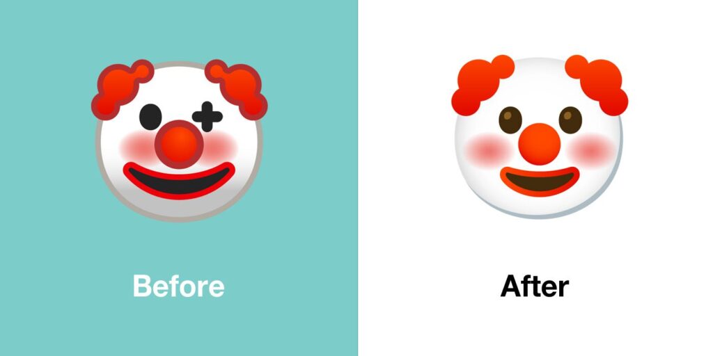 Клоун смайлик айфон. Смайлик клоуна айфон. Красный нос эмодзи клоун. Emoji Clown Android. Clown face Emoji.